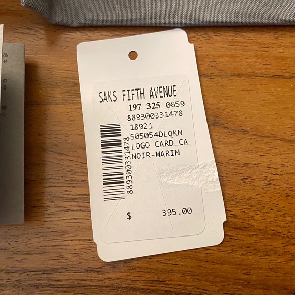 NEW Balenciaga Logo Black Leather Card Case - Picture 4 of 5